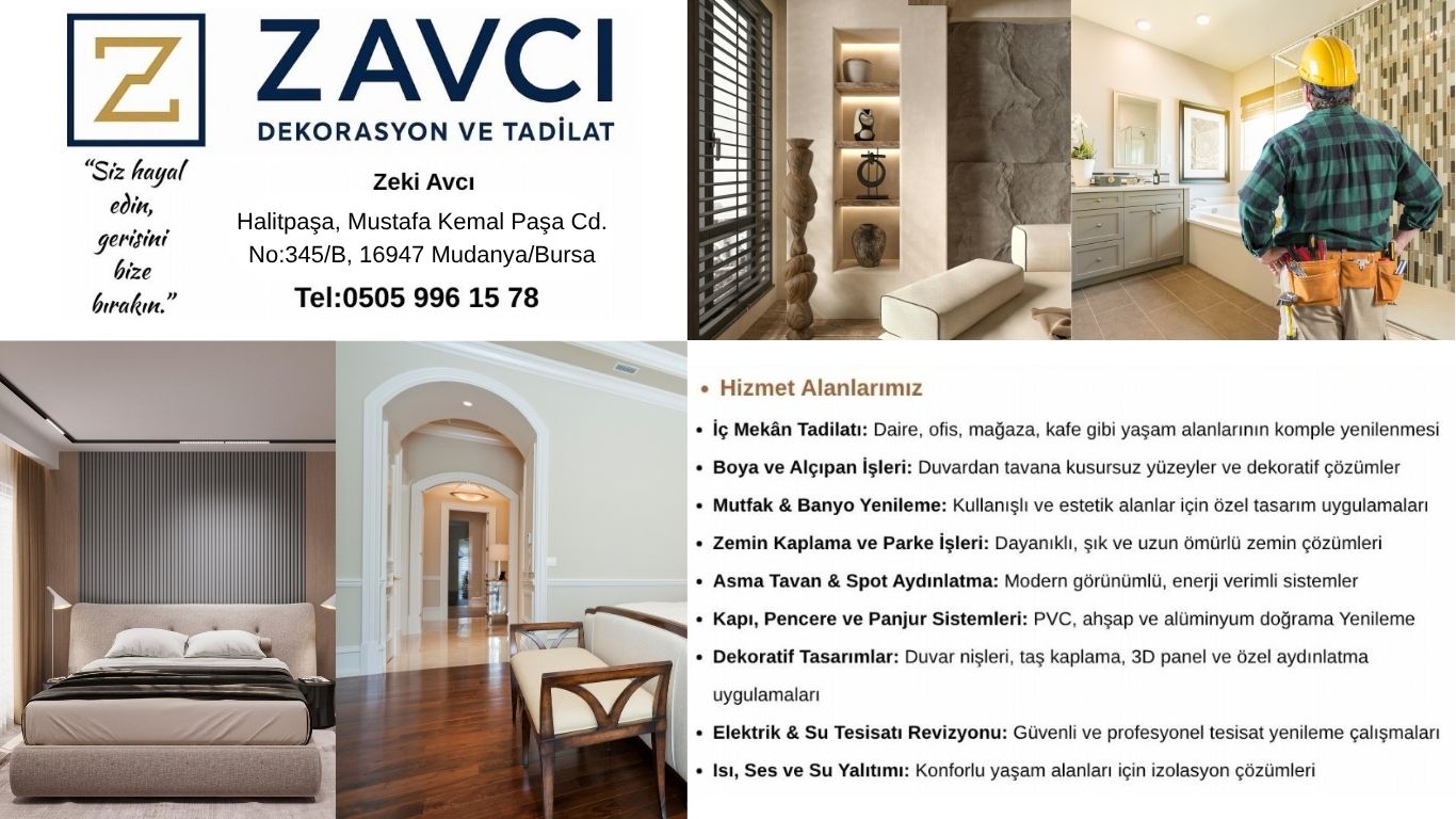 Mudanya Dekorasyon Firmaları